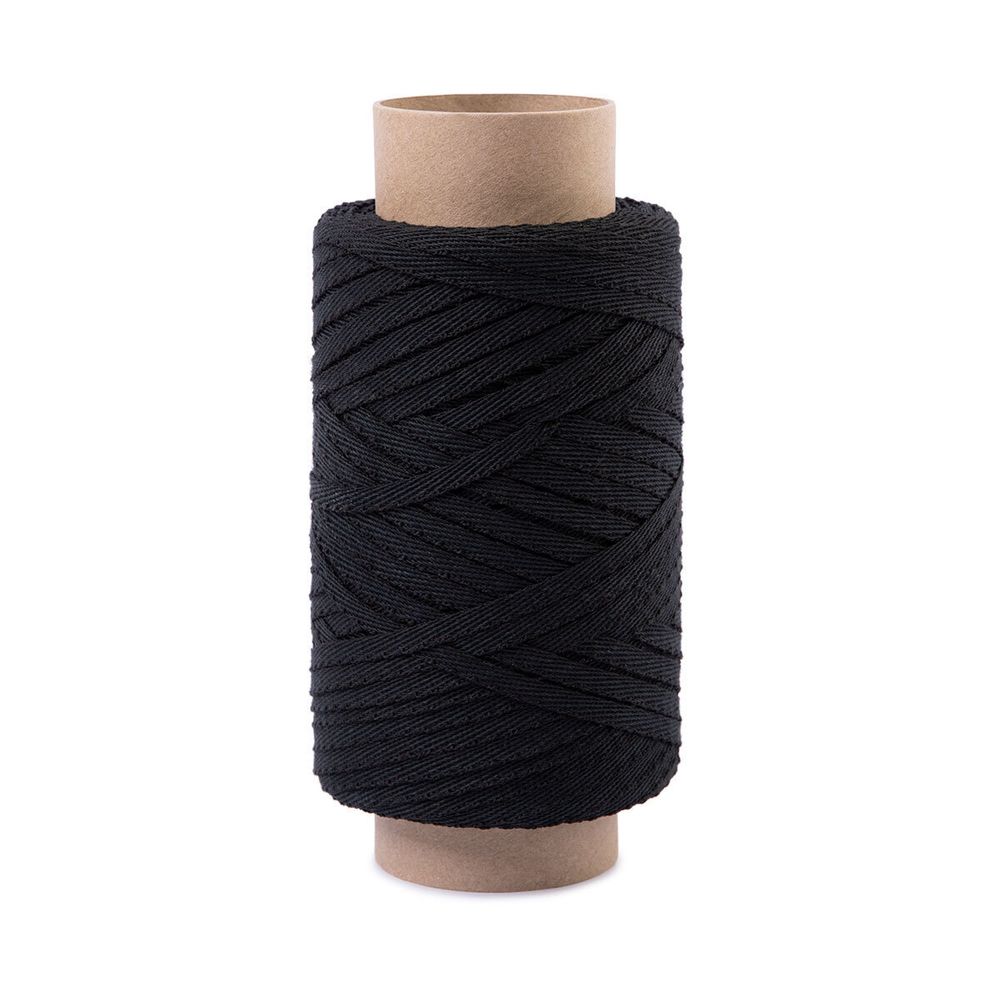 Тесьма (лента) киперная (100% х/б) 5 мм / 100 метров, черный, Gamma ЛКЭ (5чх/5хх-100) цв