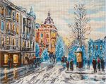 Алмазная (кристальная) мозаика Фрея, Зима в городе, 50х40 см
