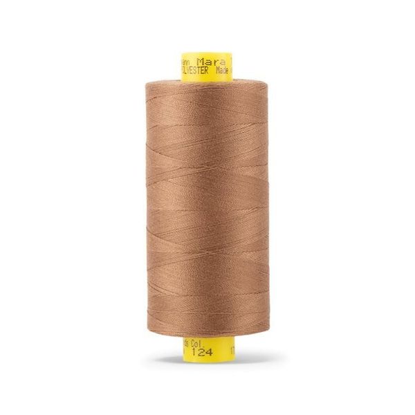Нитка универсальная Gutermann Mara 120/2, 1000 м, 700207, 124 золотисто-коричневый, 1 шт