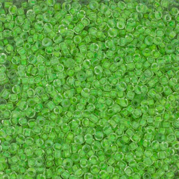 Бисер Astra&Craft 11/0 (2.1 мм), 200 г (10х20 г), цв. 135 зеленый/прозр.с цвет центром