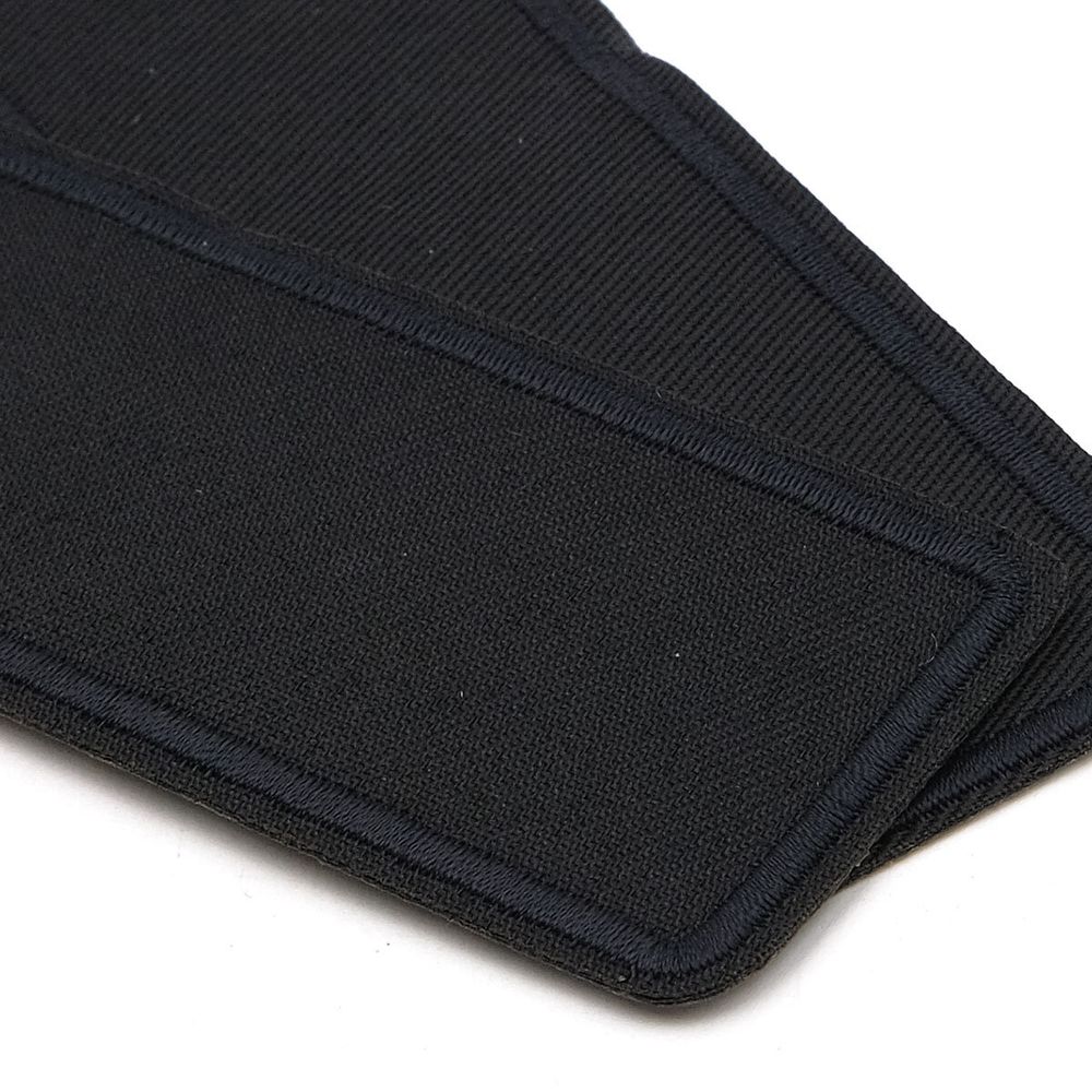 Термоаппликация прямоугольная, джинс, 145х45 мм (черный (black)), LA497, 2 шт