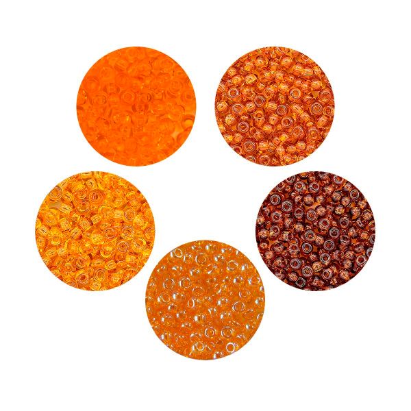 Набор бисера Preciosa 067, 5 цветов по 20 гр, № 10/0 (2.3 мм), диаметр 2,3 мм, 100 гр
