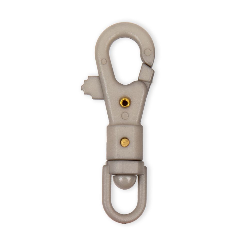 Карабин пластик 14 мм, 10 шт, №15 серый, Gamma GHB004