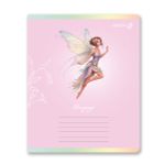 Тетрадь ученическая школьная, выборочные блёстки, A5 24 л. на скобе 65 г/м², белизна 100% 15 шт клетка, 01429 Фея волшебства, Светоч Т84