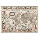 Пазл. Премиальная коллекция 2000 элементов, TOP-PZL-2000/01 Географическая карта мира (1635-1649), Фрея