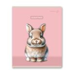 Тетрадь ученическая общая, твин лак A5 60 л. на скобе 65 г/м², белизна 100% 10 шт клетка, 01521 Ушастик, Светоч Т201