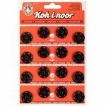 Кнопка пришивная металл ⌀21.0 мм, 4х4 шт, черный, KOH-I-NOOR 10 (KIN1000 №8)