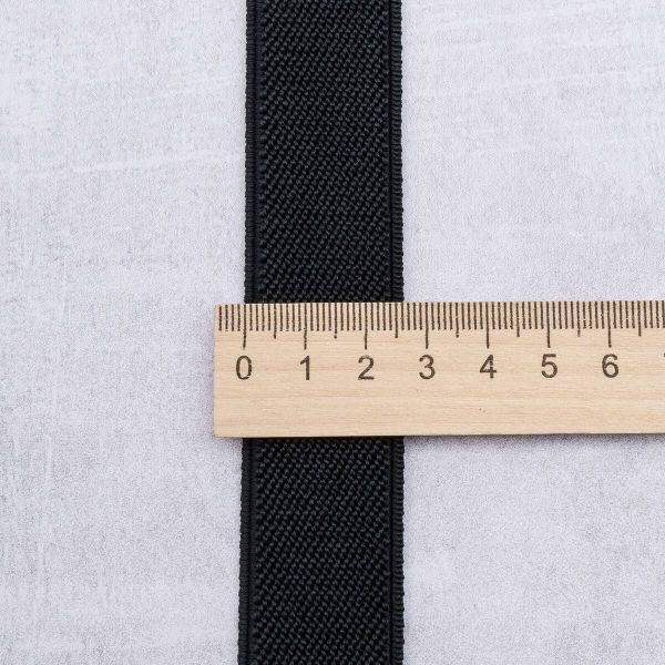 Резинка башмачная 25.0 мм / 20 метров, 34.4 г/п.м., (Мн), черный, 90805Ч