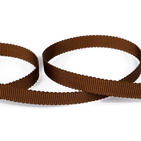 Лента репсовая (в рубчик) с зубчатым краем 10.0 мм / 25±1 метров, 847 св.коричневый, Gamma PTGR-10