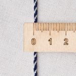 Шнур отделочный с метанитом ⌀3.0 мм / 20м (полиэстер 68%, метанит 32%), синий с серебром, Р2869