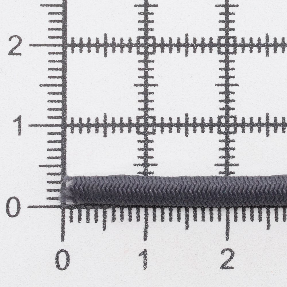 Резинка шляпная (шнур эластичный) ⌀4.0 мм / 100 метров, 12 серый