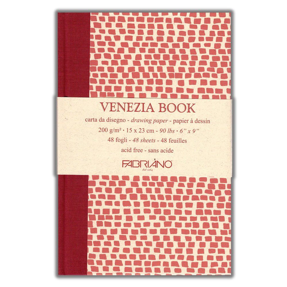 Альбом для эскизов Fabriano Venezia Book 200 г/м², 15х23 см, сшивка 48 л, Fabriano 16001523