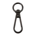 Карабин металл 13.0 мм (45х17 мм), 10 шт, 06 черн.никель, Gamma GH 111/13/10