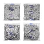 Кнопка рубашечная (джерси) жемчужинка ⌀9.5 мм, ≈1440 шт, МЕТАЛЛ, акрил, белый/никель, NEW STAR