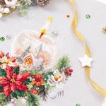 Набор для вышивания нитками Чудесная игла, Рождественская свеча, 16х23 см