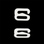 Крючки для бюстгальтера металл 8.0 мм, 01 белый, 100 шт