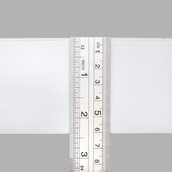 Резинка тканая 60.0 мм / 20 метров, белый