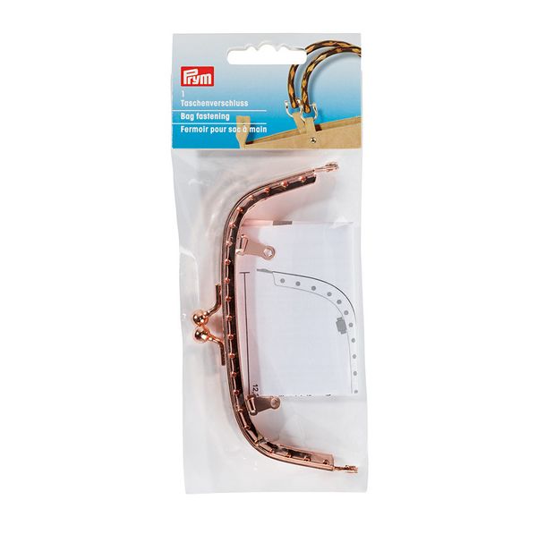 Застежка для сумки фермуар 120х50 мм, под розовое золото, Prym 615246
