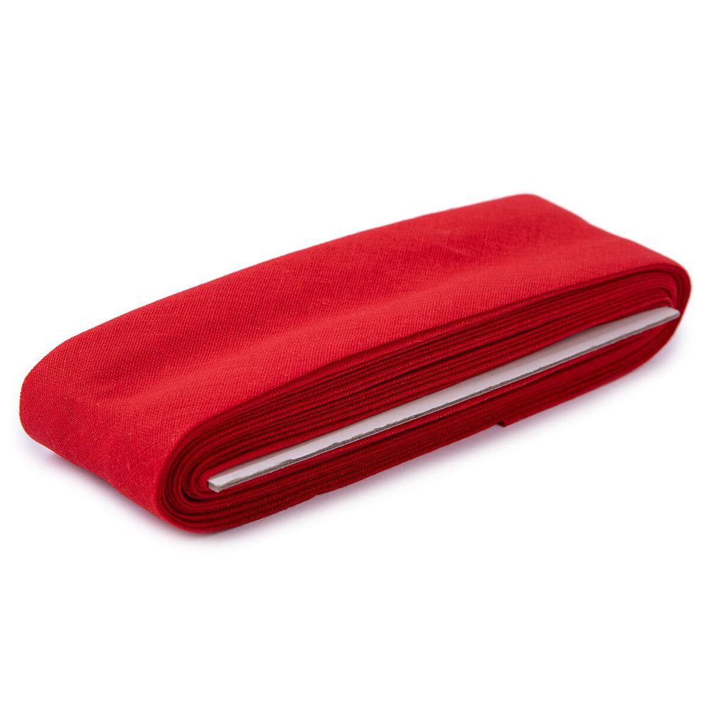 Косая бейка хлопковая 40 мм / 5 шт по 5.4 метра, №030 алый, Gamma GK-40C