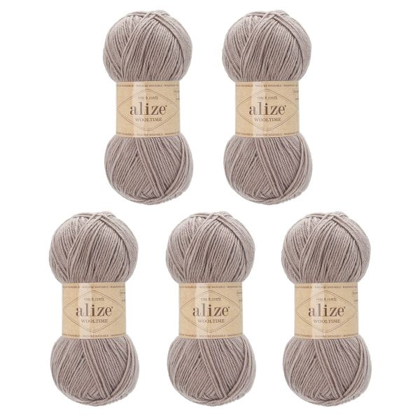 Пряжа Alize (Ализе) Wooltime / уп.5 мот. по 100 г, 200 м, 283 лён