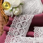 Кружево вязаное (тесьма) 50 мм / 10м, 6368 цв.02 белый, Kruzhevo