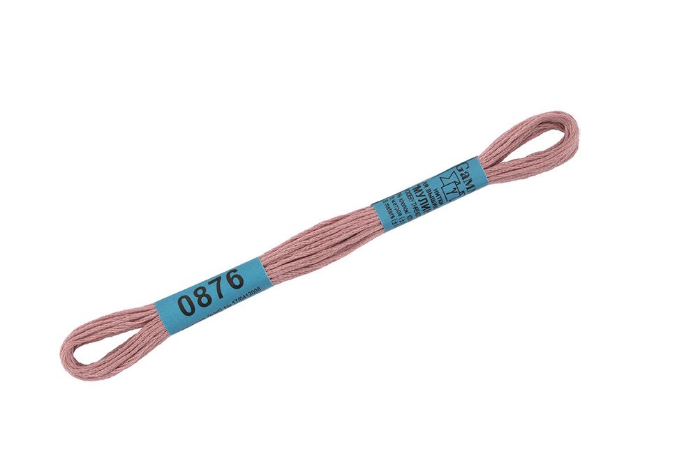 Мулине Gamma 100% хлопок, цв.0876 гр. розов., 24 мотка по 8 метров