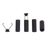 Наконечник для шнура металл 20,7х7 мм, металл, черная резина, 6660-0073, 20 шт