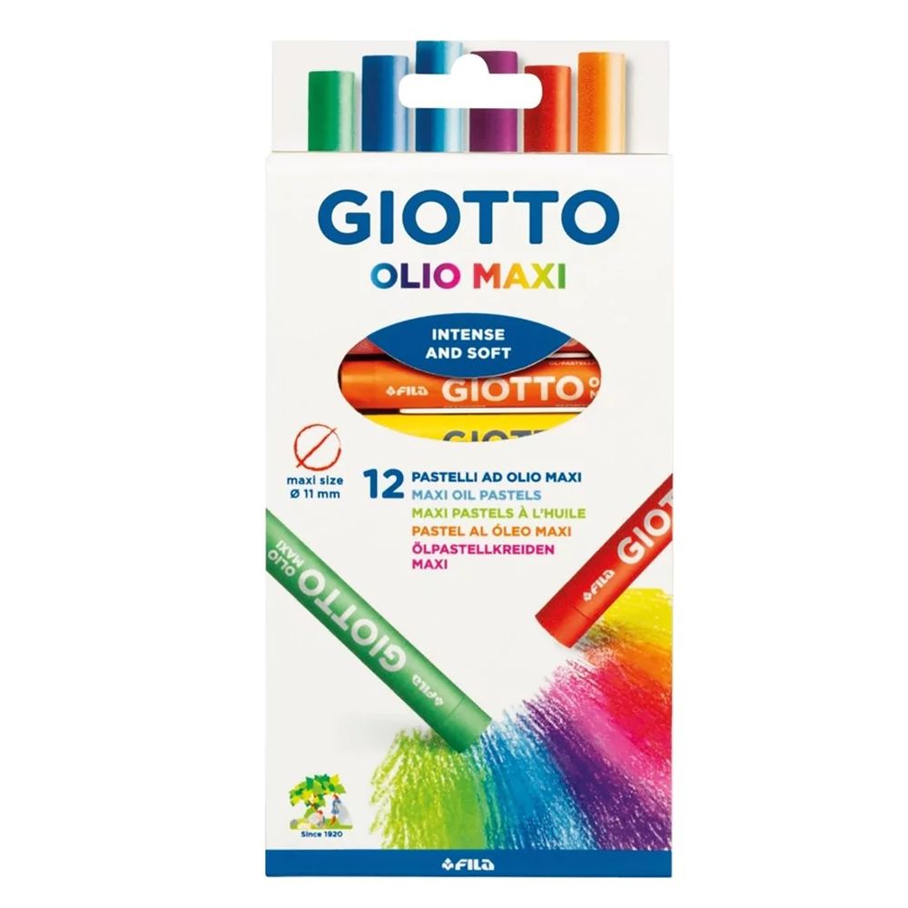 Масляная пастель в индивидуальной рубашке 12 цв, F293400, Giotto F293400