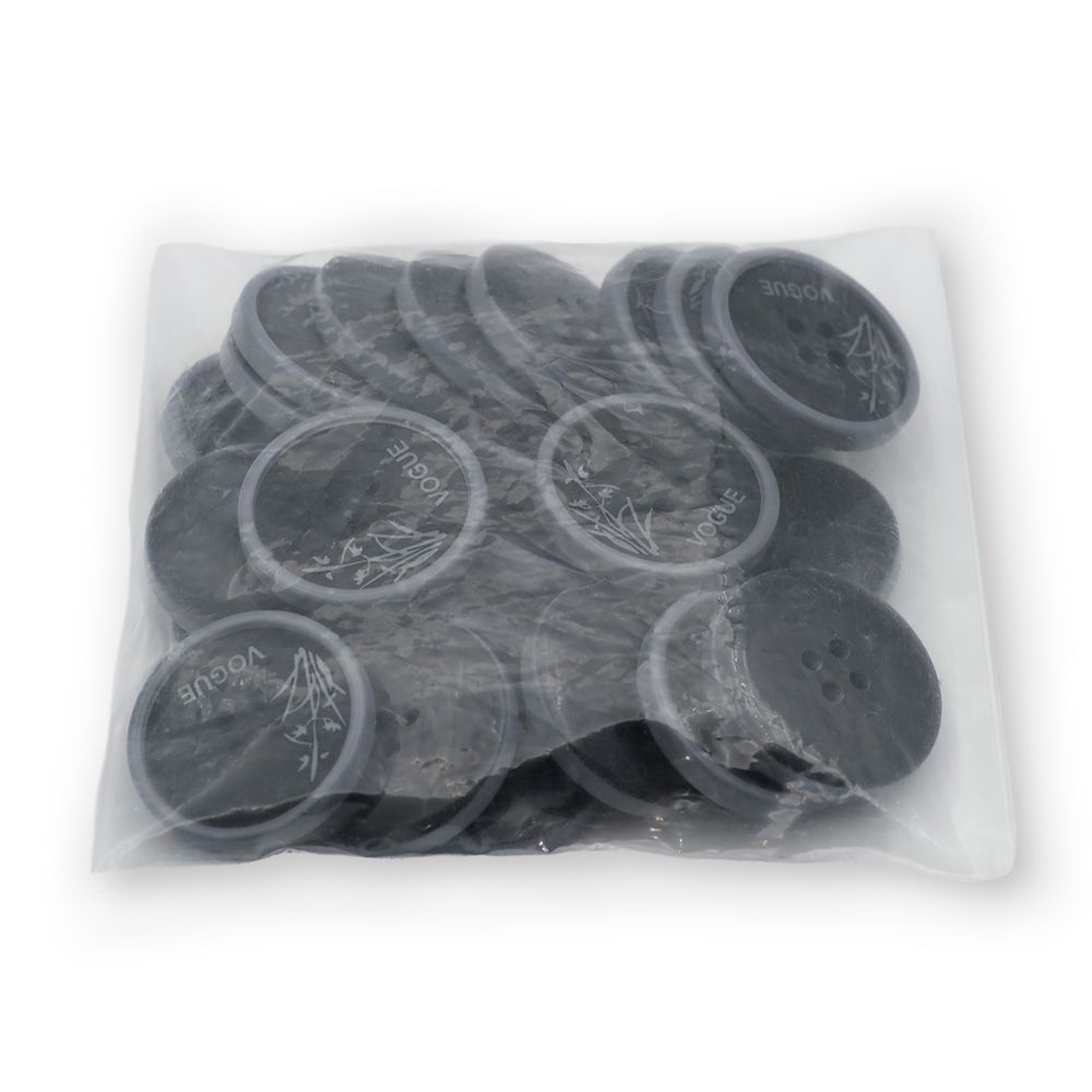 Пуговицы 4 прокола 40L (25мм), (Gray2 (серый2)), 24 шт