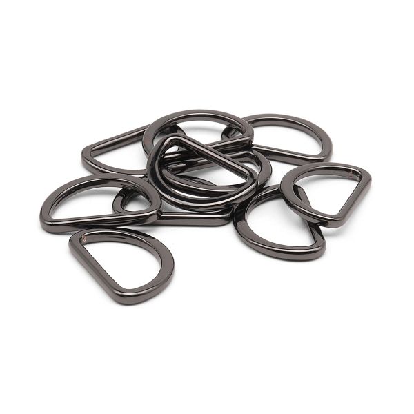 Полукольцо литое металл внутр. 20 мм (внешн. 25х16 мм), плоское, 10 шт, чер.никель ГР, 6875