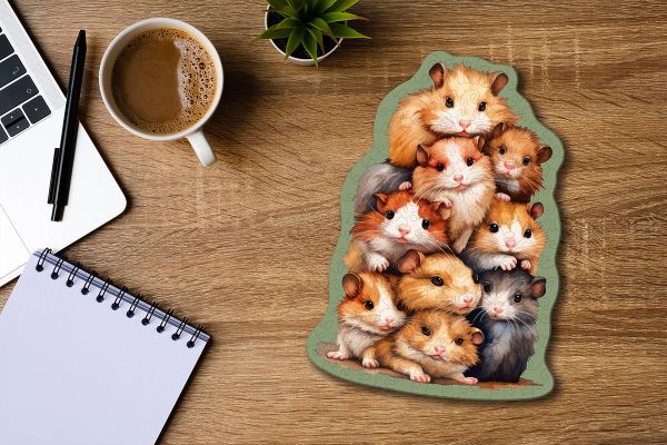 Пазл фигурный деревянный Банда пушистых 162 элементов, Фрея PZLF-010