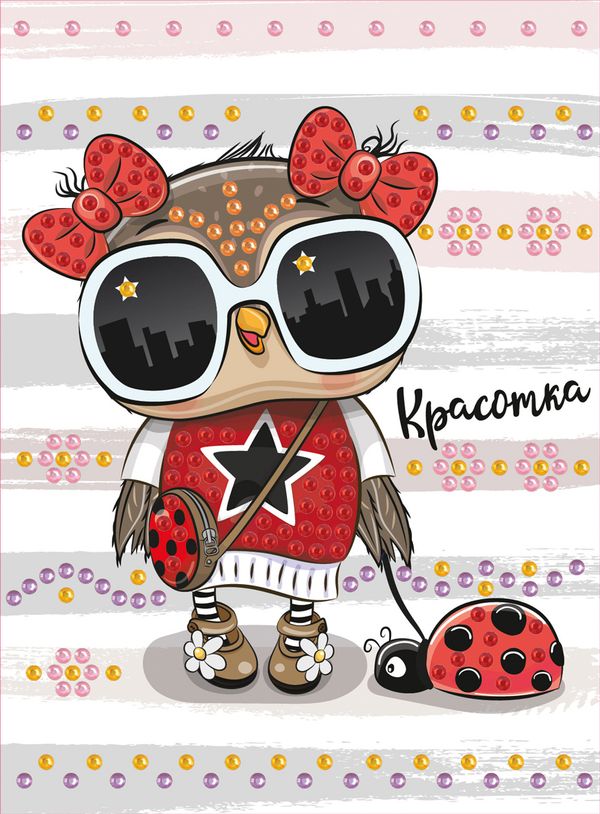 Мозаика 19.5х26.5 см, №29 Стильная сова, Hobbius MDS-05