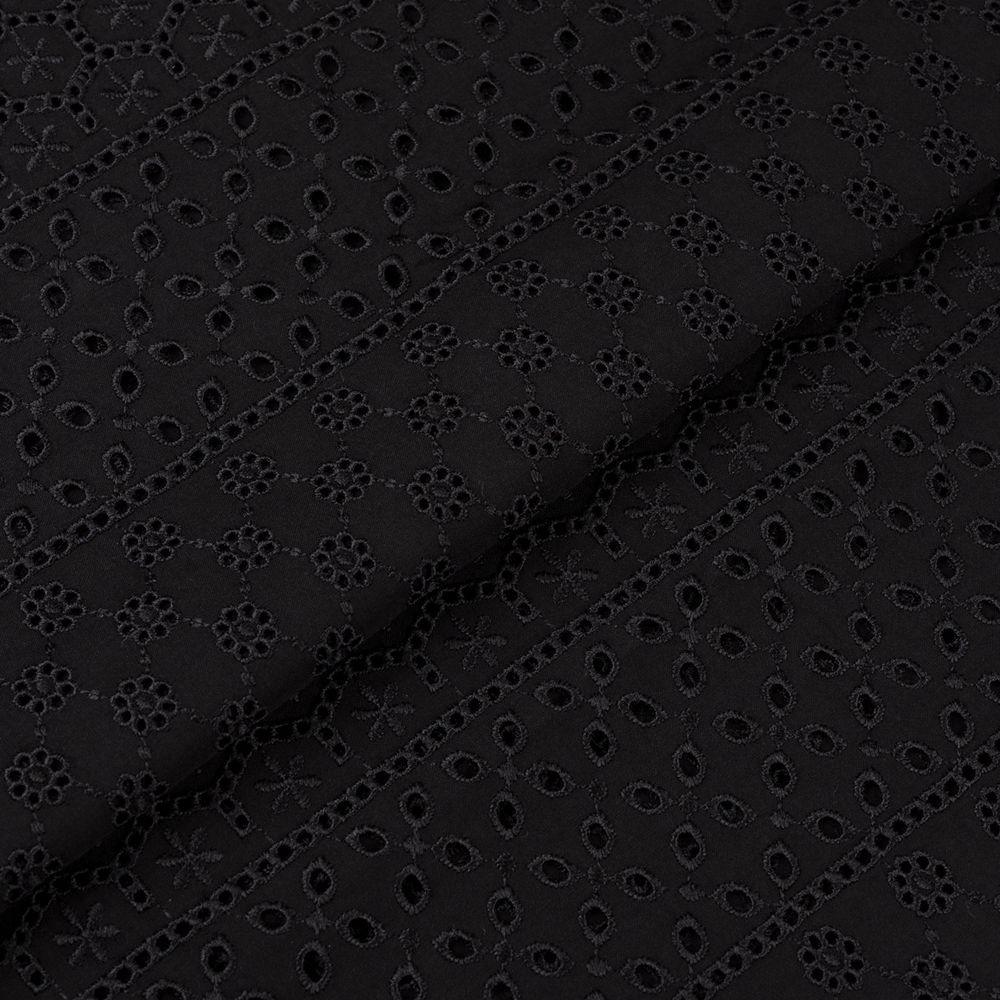 Ткань шитьё (прошва) 150х135 см, черный, Gamma YFAS-981