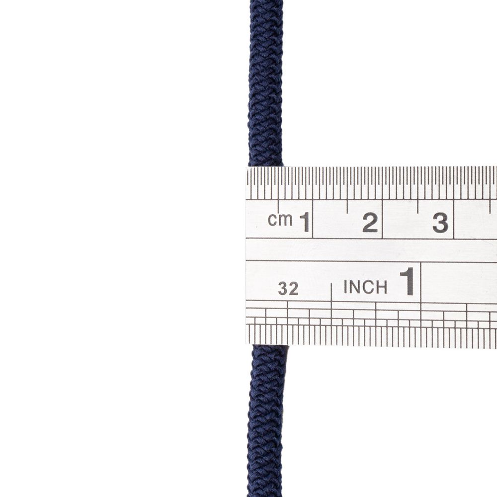 Шнур эластичный вязаный 4.5 мм / 50м (полиэстер 86%, латекс 14%) (темно-синий), Р2691