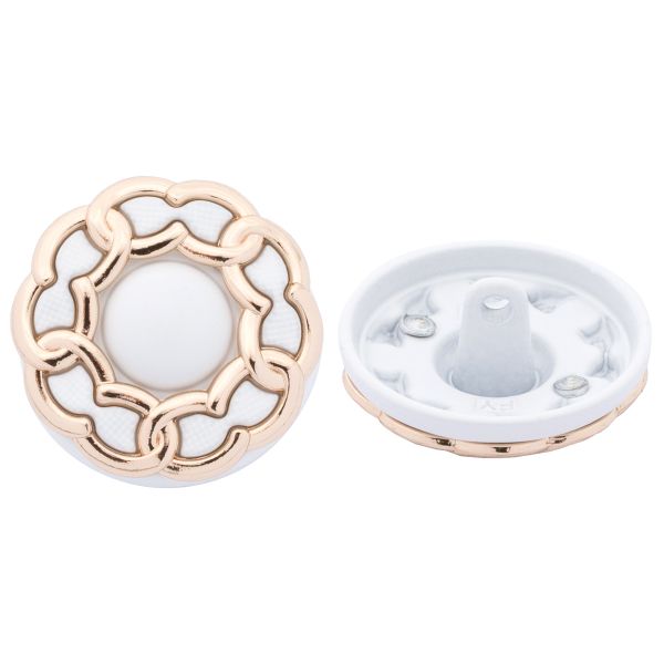 Пуговицы на ножке 36L=23 мм, металл, GD.White (золото-белый), 10 шт, MP13