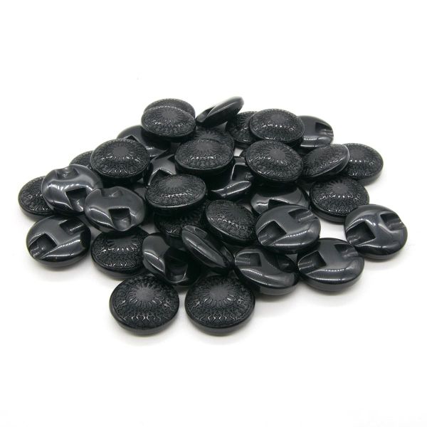 Пуговицы на ножке 24L (15мм) (Black (черный)), 36 шт, 615006-1