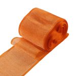 Лента для бантов (капрон) _8 см, 25 м (оранжевый) С3501