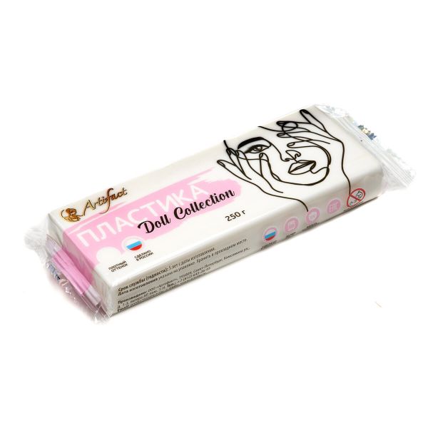 Полимерная глина запекаемая Кукольная коллекция 250 г, холодный белый, Artifact