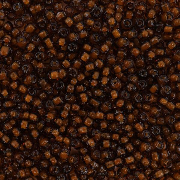 Бисер Astra&Craft 11/0 (2.1 мм), 200 г (10х20 г), цв. 308 коричневый/прозрачный с цветным центром