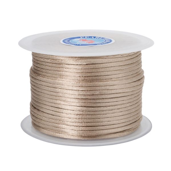Шнур атласный корсетный ⌀2.0 мм / 50 метров, 3009 бежевый светлый