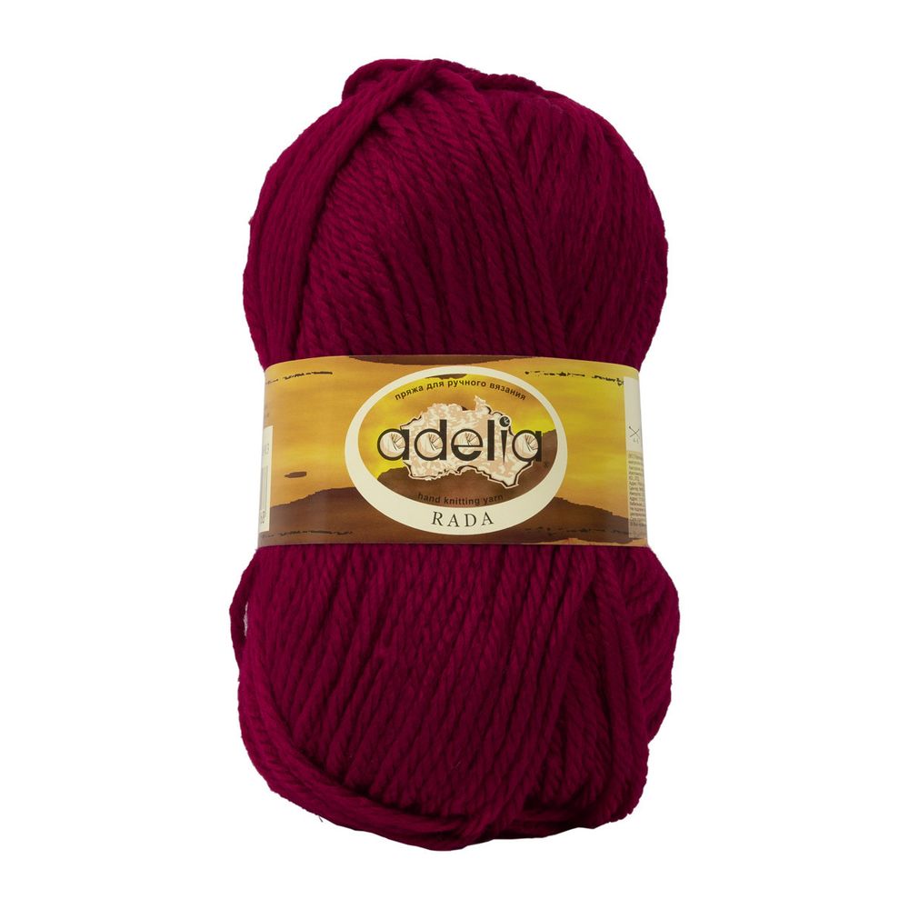 Пряжа Adelia Rada / уп.10 мот. по 100г, 80м, 013 бордовый