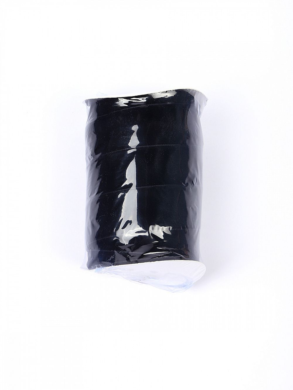 Лента бархатная (тесьма) 38.0 мм / 22.86±1 метров, арт.38VR03 нейлон цв.черный