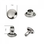 Хольнитены двухсторонние сталь 7х7 мм, №33, TBY.5207 цв. никель уп. 1000 шт, TBY