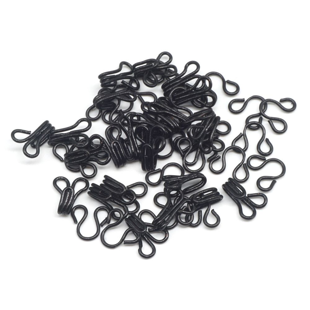 Крючки пришивные 15х8 мм, №2, 24 шт, оксид 0305-4001