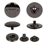 Кнопка Альфа (S-образная) ⌀17.0 мм, 36 шт, металл, нерж., 06 черн.никель, MIKRON JK 010