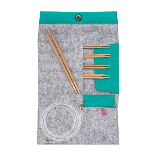 Набор съемных спиц Pony Bamboo с вязальными принадлежностями, 11 предметов, 57851