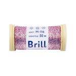 Мулине Gamma металлик M 5 мотков по 50 метров, M-116 серебристый/розовый, Gamma BRILL