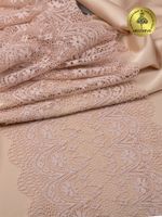 Кружево бельевое эластичное 220 мм / 10 м, цв.168 серебристый пион, Kruzhevo