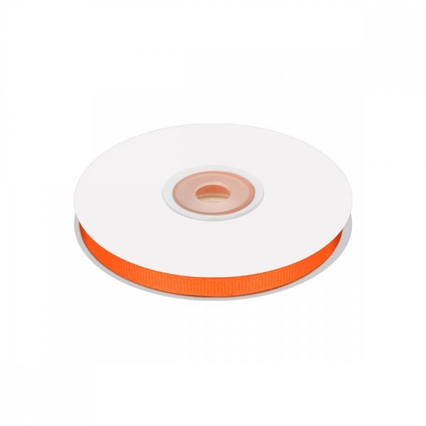 Лента репсовая (в рубчик) 6.0 мм / 22.8±1 метра, 668 оранжевый, Magic4Hobby