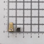 Наконечник для шнура металл со стразами, 4 цвета, 8 шт, 11х6,5 мм, 4-х гран, d=2,5/4 мм